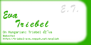 eva triebel business card